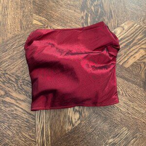 Lovers and Friends Adler Top Burgundy Red‎ Bustier Corset Size Small